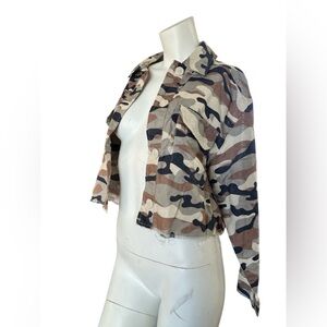 Zara Camouflage Cropped Jacket